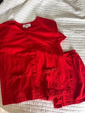 Vintage Victoria's Secret 90s Red Pajama Set